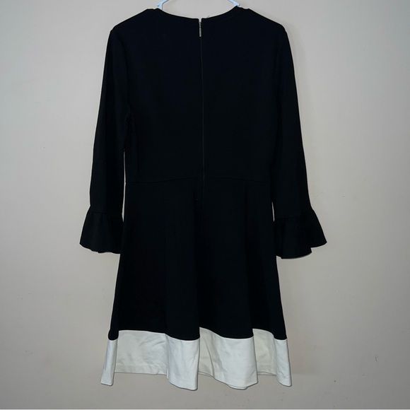Kate Spade Black White Colorblock Bell Sleeve Ponte Dress Women’s Size Medium - Picture 8 of 10